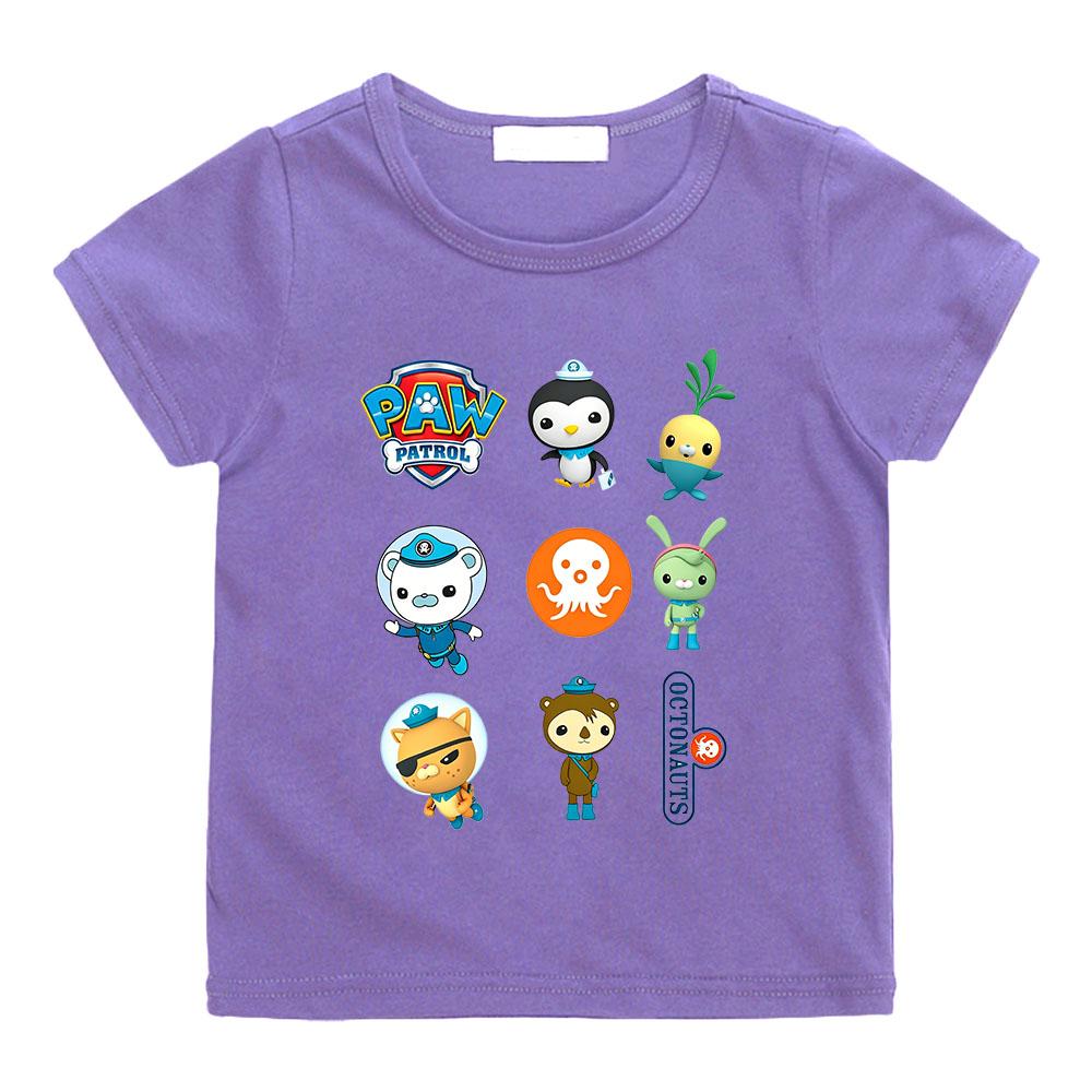 The Octonauts Kawaii Children T-shirts High Quality 100%Cotton Short Sleeve Boys Girls Tees Casual Cartoon Kids Camisetas Anime T-shirt summer Tops