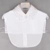 Ins Fake Collar Plaid Shirt Detachable Collars Solid Shirt Womens Dickie Collar White Girls Top Clothes Dickey Collar For Women