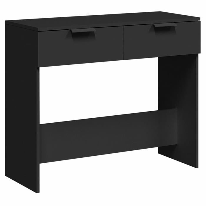 VidaXL Table console noir 90x36x75 cm bois d'ingénierie 811332