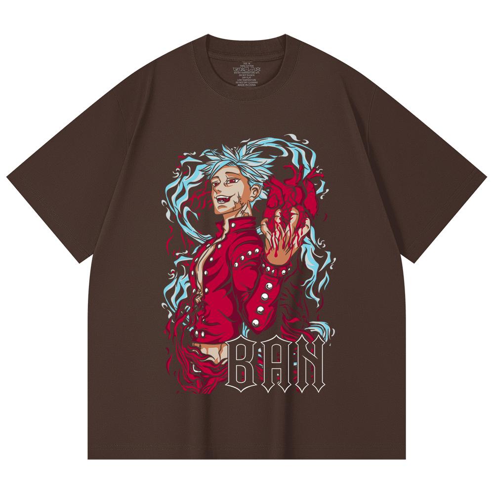 230 Gsm 100% Cotton Seven Deadly Sins V1 Ban Print Unisex Heavy Cotton T Shirt