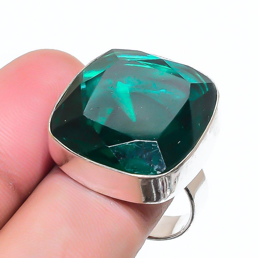 Natural Chrome Diopside Gemstone 925 Sterling Silver Jewelry Ring Size 8.5 AR-17207