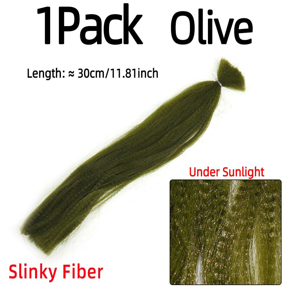 Bimoo Kinky Soft Synthetik Fliegenbinden Streamer Faser Köder Fisch Bleikopf Jig Bindematerial Rosa Chartreuse Rot Orange Gelb