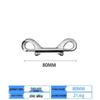 White Nickel-Plated Zinc Alloy Double-Headed Dog Leash Hook