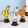 1 Piece Mini Thumbs Up Trophy Victory Trophies Award Prizes Plastic Gold Trophies Encouragement For Home Desktop Decor