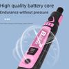 Mini stylo de gravure électrique rose rechargeable avec contrôle de vitesse et batterie au lithium pour le polissage et le meulage des ongles.