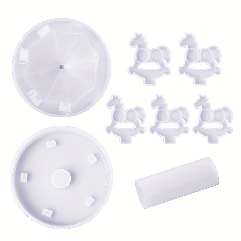 

1 Набор Литьевая форма из смолы Карусельная лошадка Набор для DIY Силиконовые формы для эпоксидной смолы Карусель Украшения для домашнего декора