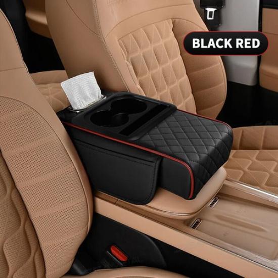 Car Armrest Pad Cover Auto Center Console Box With 2 Cup Holder Car Accessories