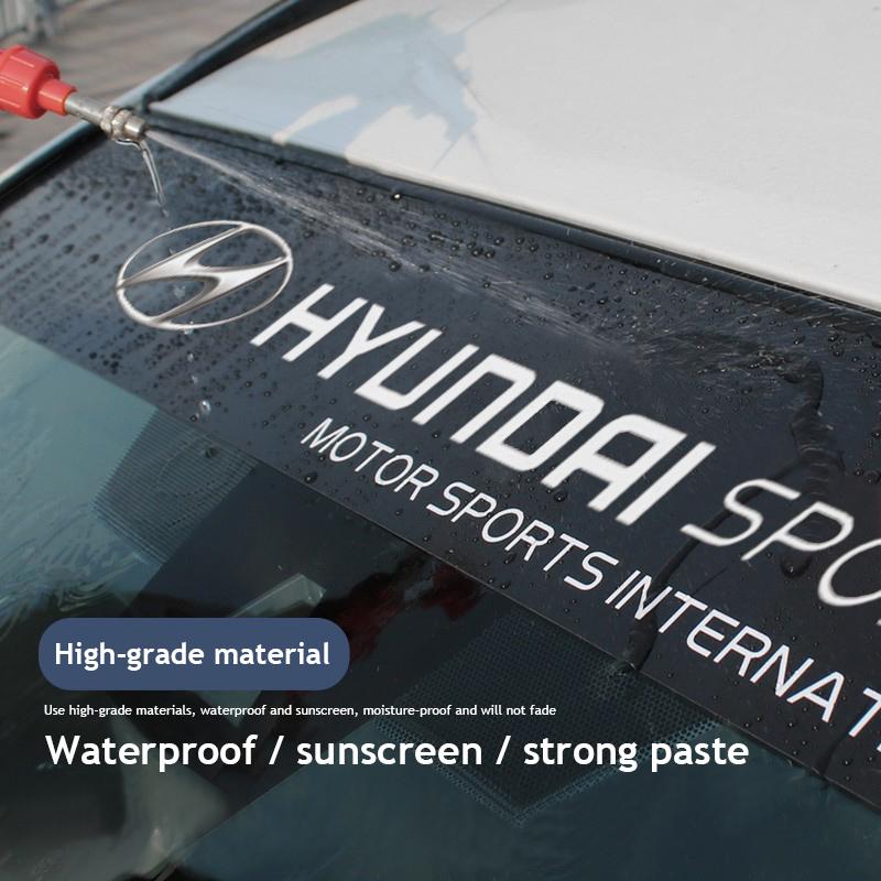 Car Front Rear Windshield Decoration Sticker For Hyundai I30 I20 I10 Creta Matrix Bayon Getz Ioniq I40 Sonata Azera Solaris GDI RR9