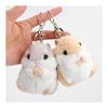 [Lukeyarm] Pairing Keychain | Cute Couple Hamster Keychain Handbag Plush Mobile Phone Pendant New Year Valentine's Day Gift Gift Light (Yellow +