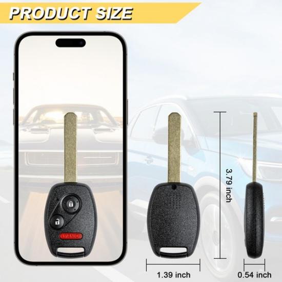 Pair Replacement For 2007 2008 Honda Fit/Ridgeline Key Fob Remote OUCG8D-380H-A