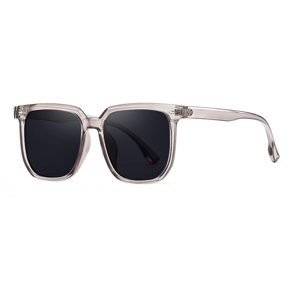 Korean Style Black Frame with Brown Gradient Lens Sunglasses, Unisex 2022 High-End Fashion.