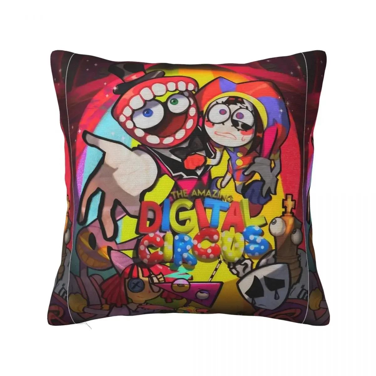 

Удивительный цифровой цирк Сериал Наволочка Полиэстер Наволочка для подушки Украшение Наволочка для диванной подушки Чехол Домашний на молнии 66x66cm бежевый