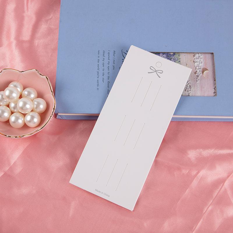50 Buc Card de Carton Alb cu Fundă Agrafă de Păr Elastic de Păr Card Agățat pentru Expozitor Gem Ambalaj Bijuterii Accesorii DIY Carton pentru Articole de Păr