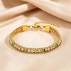 Women's Titanium Steel Multi-color Zircon Bracelet - Luxurious, Versatile, and Fade-resistant