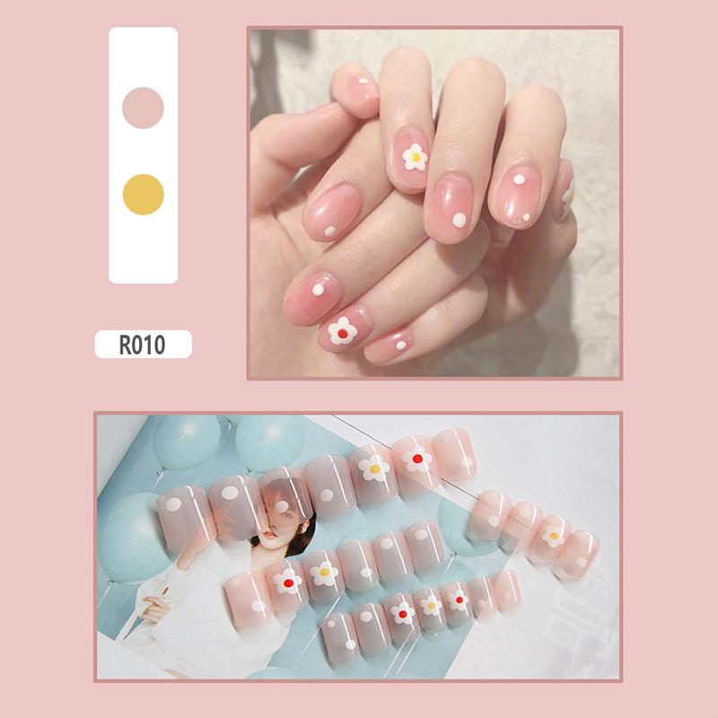 24 Pieces Boxed New Finished Nail Patch Fake Nail Wearable Nail Patch Waterproof