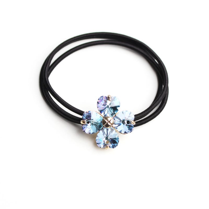 RACOHA Lovely Austria Crystal Flower Hair String (Austrian Crystal Hair Tie)