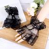 1 Pair Women Lace Gloves Elegant Halloween Gothic Lolita Tulle Mesh Sleeves for Parties Festive Decoration