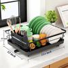 Cross-Border Kitchen Sink Dish Rack with Partitioned Storage