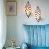 Iron Candle Sconce Holder Set of 2 Hanging Wall Mounted Pillar Candle Sconces Holder,Wall Sconces Decor for Bedroom Dining Room