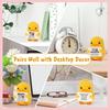 Positive Energy Duck Handmade Plush Wool Knitting Doll With Card Funny Crochet Duck Ornament Christams Gift Home Room Decoration