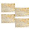 1/4/10Pcs Golden Mesh Table Runner Easy To Clean Metallic Foil Placemats Wedding Party Holiday Dining Table Decor
