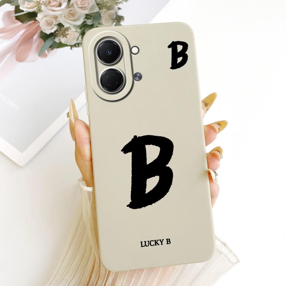 For Tecno Spark Go 3 2026 Lucky Initial Letter Phone Case For Tecno Spark Go3 KN3 Soft Silicone Shockproof Cases Bumpers