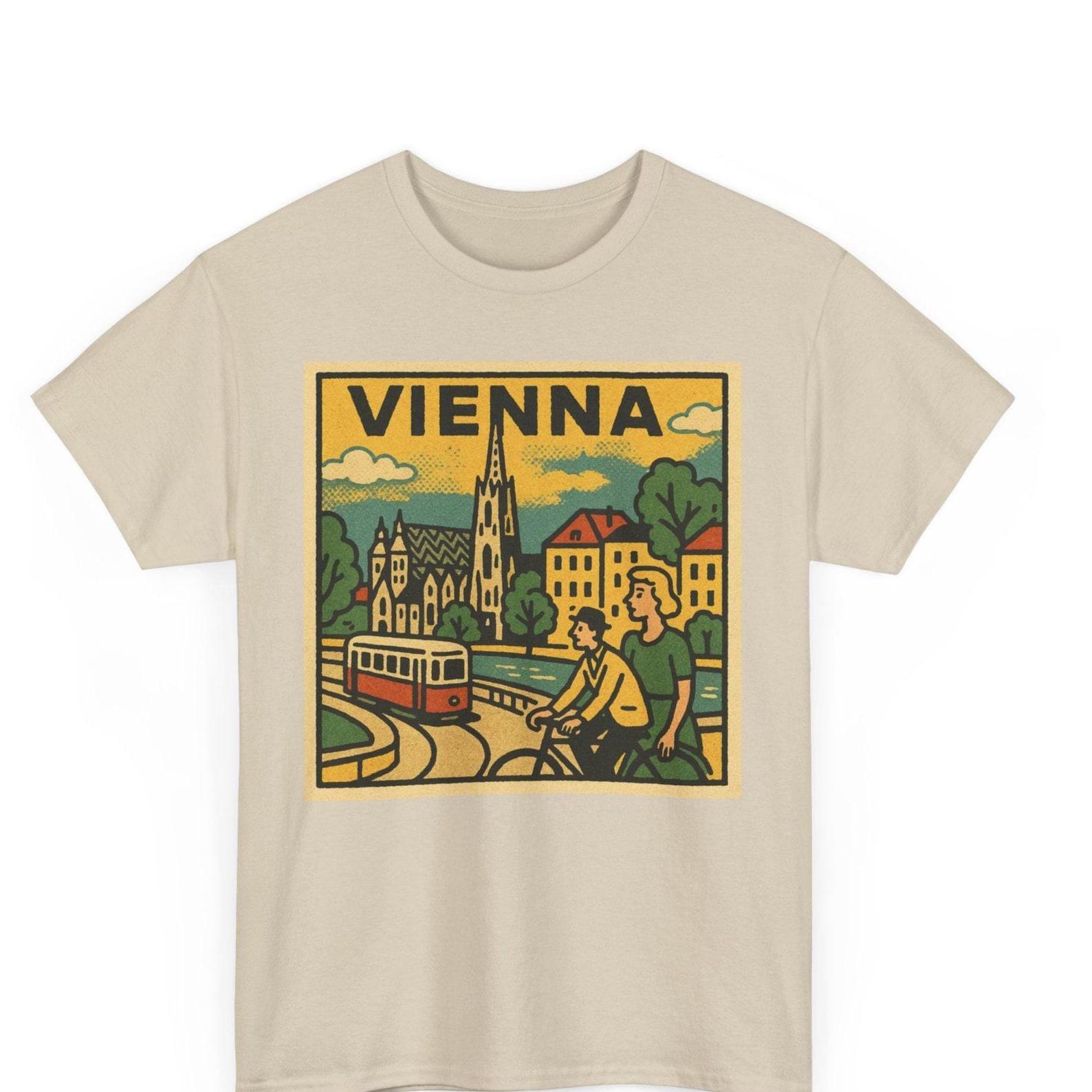 Vienna Retro Comic T-Shirt: Austrian City Graphic Tee S