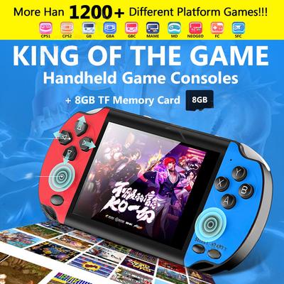 Retro kapesní herní přehrávač Vestavěný 10000 her Přenosná konzole Game X7 Plus Audio Video Herní konzole AV výstup 3000 mAh Baterie