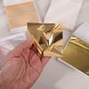 100Pcs Imitation Gold Foil Paper Leaf Sheets for Gilding Funiture Lines Wall Craft Home Decoration Wedding Party Gift DIY Nail