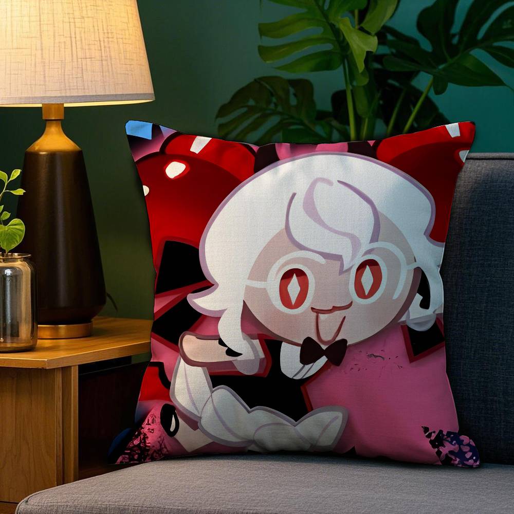 Game C-Cookie Run Kingdom Pillow Case Sofa Living Room Bedroom Double-sided Printing Square Cushion Nap Time Cushion Cover