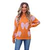 2026 Spring Women's Plus Size Bowknot Loose Sweater Pullover Knitwear