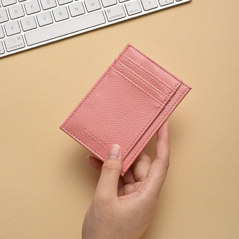 Slim Minimalist Card Holder Men Women PU Leather Multi-Slot Wallet Compact ID License Case Daily Use