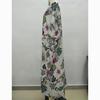 Cotton Linen Printed Plus Size Summer Dress Women V-neck Casual Loose Oversized Dress Woman Simple Vintage Floral Elegent Dresses 24363