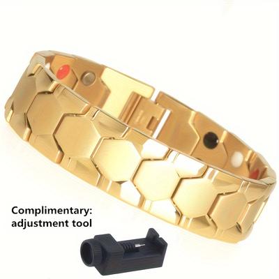 Brățară magnetică din oțel titan pentru bărbați la modă, rezistentă la apă și fără decolorare - cadoul ideal