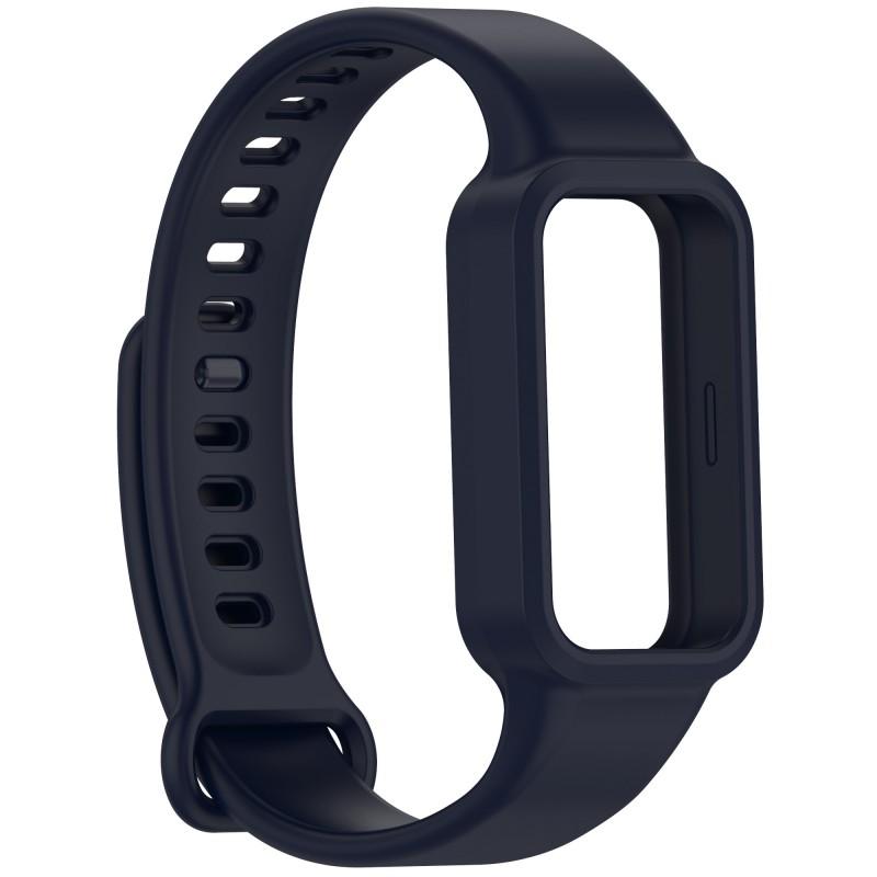 Official Silicone Wristband Strap For Xiaomi Smart Band 9 Active Redmi Band 3 Bracelet Watchband for Mi Band9 Active Accessories Smart Band 9 Active темно-синий