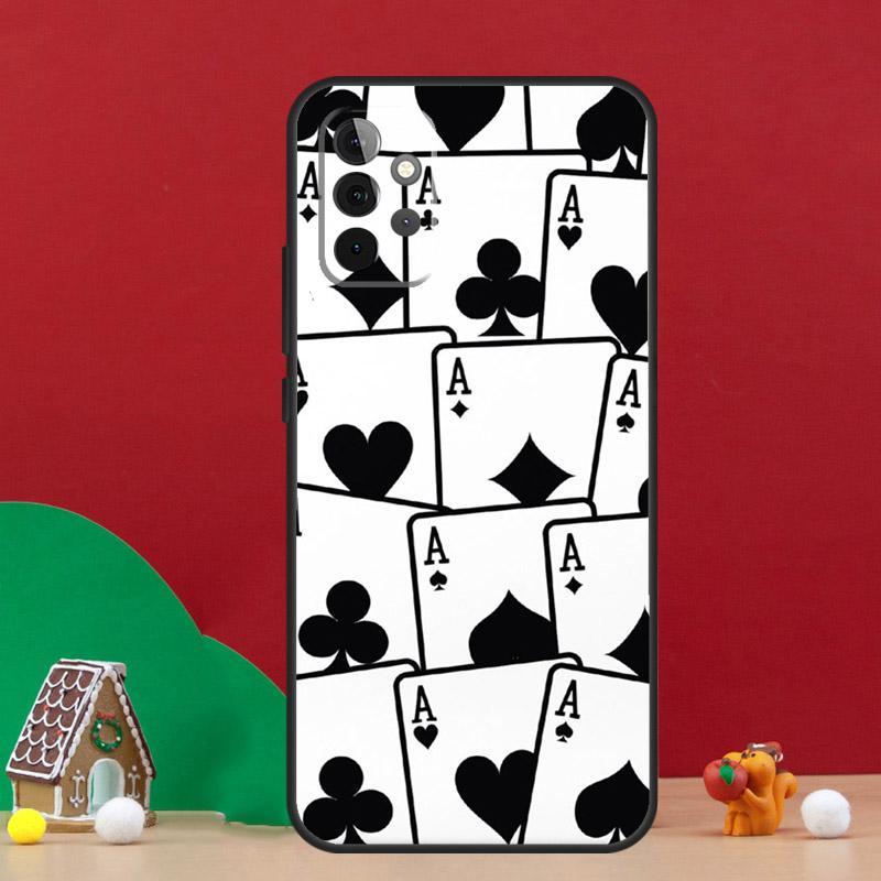 CASINO PLAYING CARDS Case For Samsung Galaxy A56 A33 A13 A36 A23 A52 A32 A12 A54 A34 A14 A16 A53 A15 A35 A55 A17