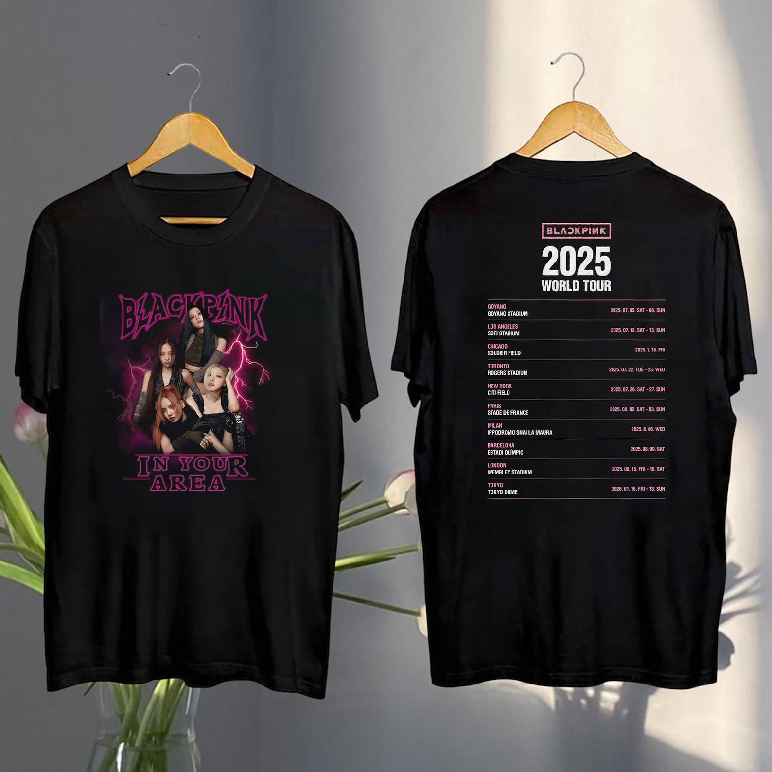 Black Pink Graphic Shirt Black Pink World Tour 2026 Shirt XXXL