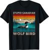 Dummer kanadischer Wolfsvogel Lustiger Eistaucher Tier Eistaucher Meme T-Shirt