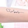 Heart Tattoos Temporary Ecg Tattoo Products Waterproof Disposable Tattoo Sticker