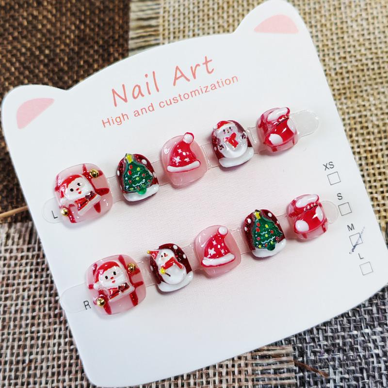 Christmas Handmade Wearable Santa Claus Nail Art Stickers