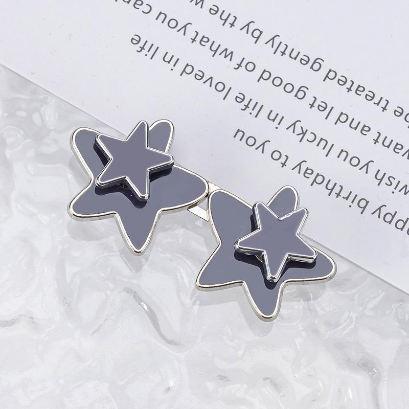 1 Pair Women Adjustable Metal Star Belt Seamless Invisible Waistband Buckle Jean Waist Tightening Tool No Sewing Required