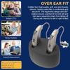 Wireless rechargeable hearing aids for seniors with noise reduction and magnetic charging case, advanced digital hearing aids