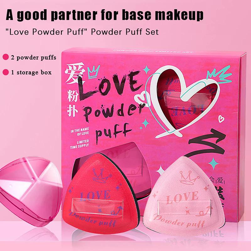 3 Stück/Set Make-up Foundation Schwamm Dreieckiger Kissen Schwamm Nass Trocken Doppelte Verwendung Weich Hochwertiger Puderquaste Kosmetik Applikator Werkzeug