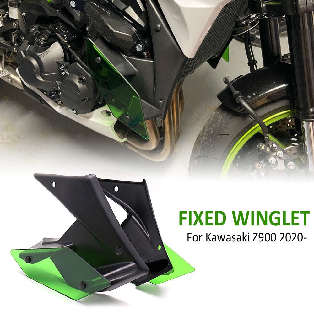 Side Downforce Naked Spoilers Winglet Fixed Wing Winglet Wind deflector For Kawasaki Z 900 Z900 2020 2021 Motorcycle Accessories