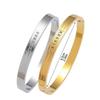 18K Gold Versatile Titanium Steel Bracelet with White Zircon