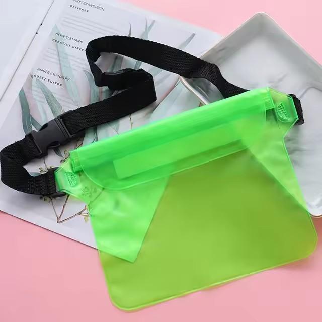 Waterproof PVC Phone Waist Pouch Dry Bag Packs With Adjustable Waist Strap For Kayaking Beach Camping Swimming Pool Accessories