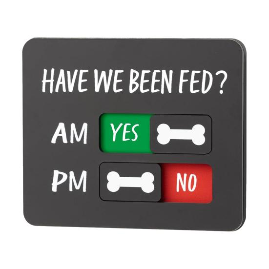 Semn Memento Hranire Animale de Companie cu Magnet Diagramă Hranire Câine Pisică cu Tracker AM/PM Am Hrănit Da Nu Panou Glisant Zilnic Hrană Animale de Companie Magnet Frigider