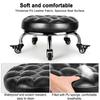 PU Leather Rotating Rolling Stool 360 Degree Rotating Universal Wheel Rolling Pulley Chair Height Weight Capacity