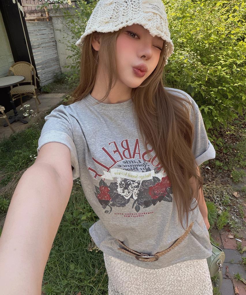 Teuwi Rosabelle Printed Oversized Short Sleeve T-Shirt
