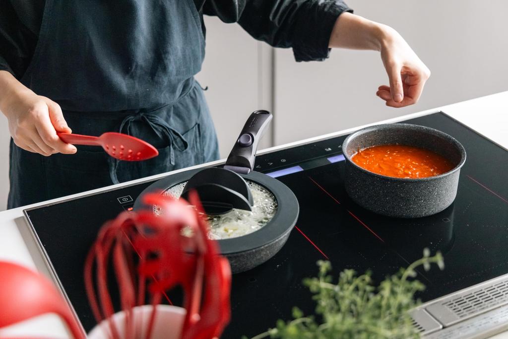 Ballarini Vinci Frying Pan Pot Made in with Detachable Induction Ceramic and Japanese 5-Piece & Set, Italy, Handles, Compatible, Coating, PFAS-Free